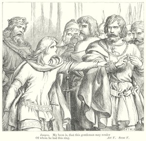 Cymbeline (gravyr) av Henry Courtney (after) Selous
