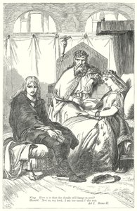 Hamlet (gravyr) av Henry Courtney (after) Selous