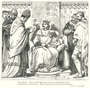Kung Henrik V (gravyr) av Henry Courtney (after) Selous