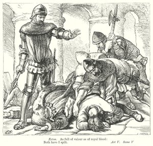 Kung Rikard II (gravyr) av Henry Courtney (after) Selous