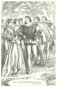 Kärlekens förlorade arbete (gravyr) av Henry Courtney (after) Selous