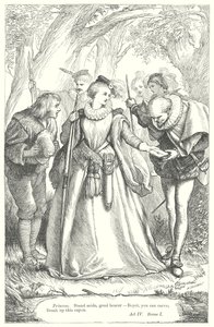 Kärlekens förlorade arbete (gravyr) av Henry Courtney (after) Selous