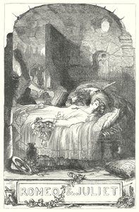 Romeo och Julia (gravyr) av Henry Courtney (after) Selous