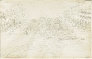 Eccleshall Village: pennteckning, nd [1788-1855] (teckning)
