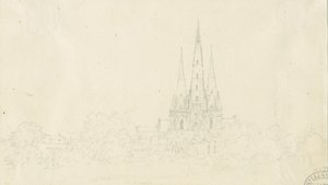 Lichfield Cathedral - East View: blyertsteckning, nd [?1800-talet]