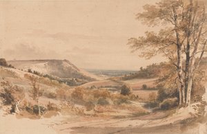 Boxhill från Westhumble Lane av Henry Edridge