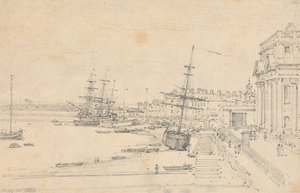 The Custom House, London av Henry Edridge