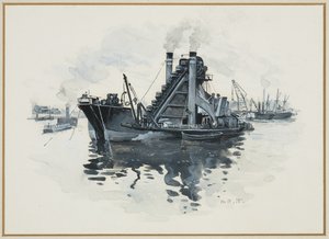 Ett mudderverk i Salford Docks
