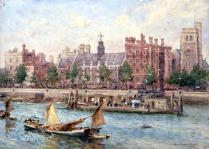Lambeth Palace från bron av Henry Edward Tidmarsh