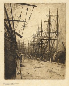 Kväll i Atlantdockorna av Henry Farrer