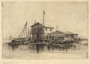 Vid bäcken, Long Island av Henry Farrer