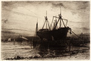 Solnedgång, Gowanus Bay av Henry Farrer