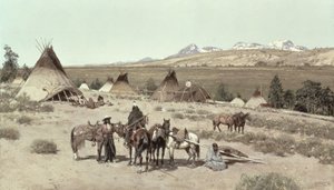 Indiskt läger, 1892 av Henry Francois Farny
