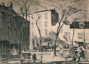 La Place Du Tertre Ett orört bytorg., c1927, 1927