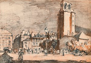 St. Germain Des Pres I det gamla kvarteret., c1927, 1927