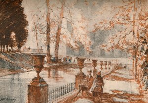 Luxemburg Paris älskar träd och barn., c1927, 1927