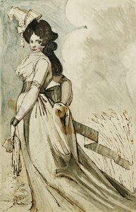 En dam som går, av Johann Heinrich Füssli