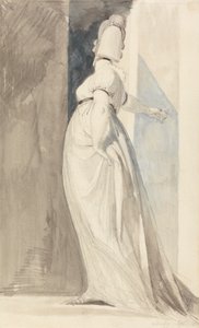 Bakifrån av en stående hona, kallad fru Fuseli av Johann Heinrich Füssli
