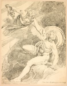 Heavenly Ganymede, plåt XV från andra numret av Specimens of Polyautography av Johann Heinrich Füssli
