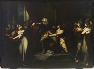 Lear förvisar Cordelia, ca 1784-90 av Johann Heinrich Füssli