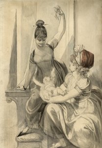 Modern och hennes familj på landet, 1806-1807 av Johann Heinrich Füssli