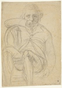 Porträtt av Fuseli (recto); Skiss av en hand (verso)