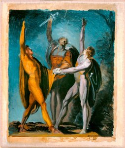 Skiss för "Ed på Rütli," kvinnlig figur (verso) av Johann Heinrich Füssli