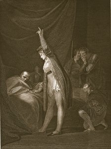 Kardinal Beauforts död, graverad av W. Bromley, illustration från David Humes "The History of England", pub. av R. Bowyer, London, 1812 av Johann Heinrich Füssli
