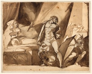 Upptäckten (recto), Två skisser av stående mansfigurer (verso)
