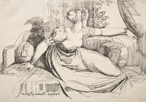 Kvinna på en soffa av Johann Heinrich Füssli