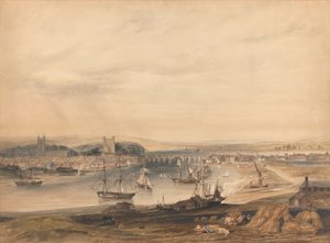 Utsikt över Rochester, staden och hamnen