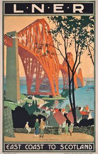 En affisch för London och North Eastern Railway som annonserar östkustresor till Skottland av Henry George Gawthorn