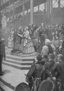Drottningen öppnar Crystal Palace, 1892