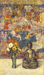 Brons Buddha (olja på duk)