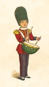 Liten trummispojke (färg litho)