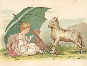 Prinsessan och lammet (färg litho)