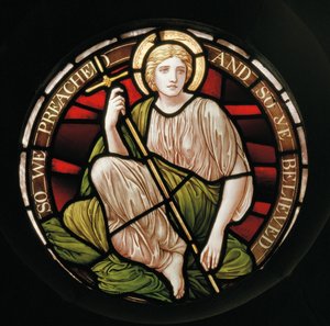 Faith, 1888 (målat glas) av Henry Holiday