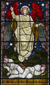 Kirkstall, St Stephen, Heaton Butler & Bayne, Henry Holiday, The Memory Of The Just Is Blessed, Proverbs Chapter 10, Vers 7, c.1870 av Henry Holiday