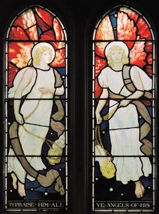 Sensing Angels, 1882 (målat glas) av Henry Holiday