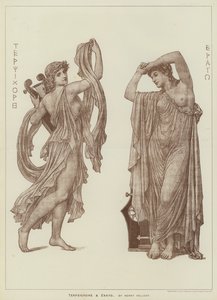 Terpsichore och Erato, av Henry Holiday (gravyr) av Henry Holiday