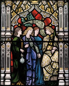 The Three Marys and an Angel, 1865 (målat glas) av Henry Holiday