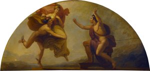 Epimetheus Receiving Pandora, 1834 (olja på mahognypanel)