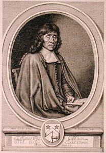 Porträtt av Thomas Mace (1612-1706) graverad av William Faithorne (1656-c.1701) (gravyr) av Henry I (after) Cooke