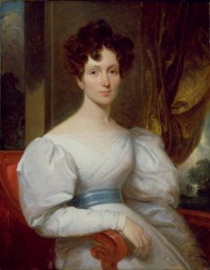Porträtt av Fanny Kemble Butler (1809-93) (olja på duk) av Henry Inman