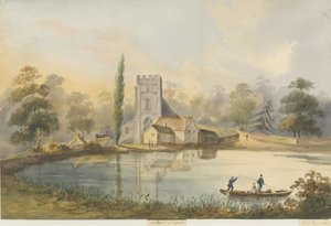 Lichfield - St. Tchads kyrka: akvarellmålning