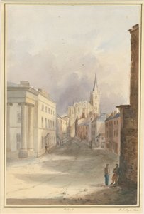 Walsall Town and Church: akvarellmålning, 1844