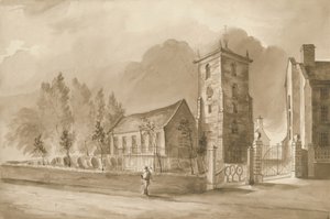 Willenhall Church: sepiateckning, nd [1844] (ritning)