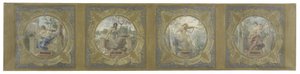 Skiss för Lobau-galleriet i Paris stadshus: Les Arts av Henry Jean Louis Boureau