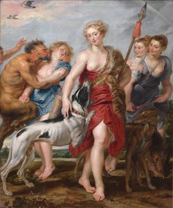 Diana och hennes nymfer går på jakt