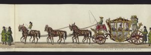 En del av panoramautsikten över hela begravningsprocessen av Arthur, hertig av Wellington (färgad akvatint) av Henry Jr and Sala Alken